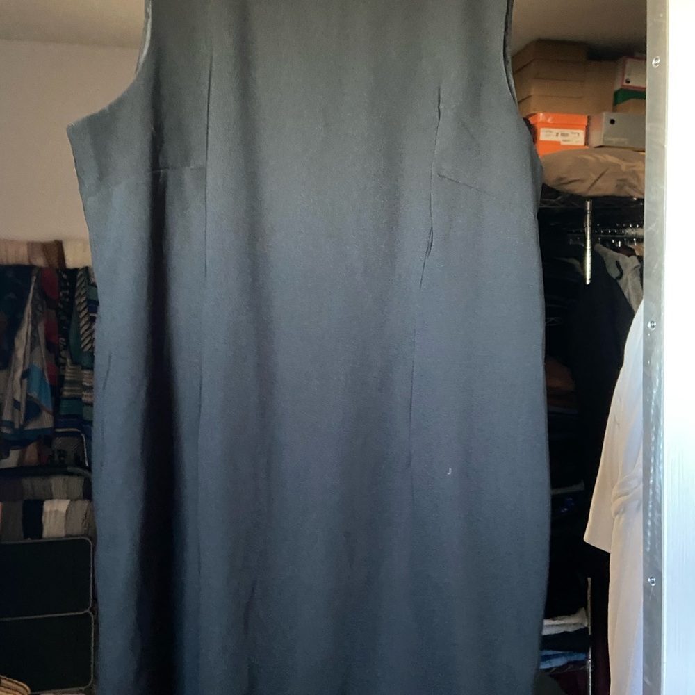 Mario Serrani Classic Black Midi Dress